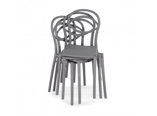 Пластиковый стул Simple gray