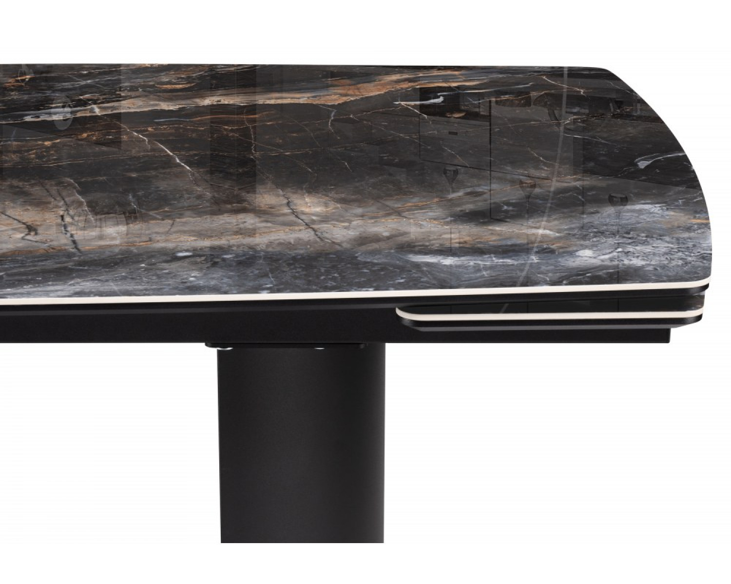 Керамический стол Маре 200(260)х100х77 neodom titanium lawa nero / черный