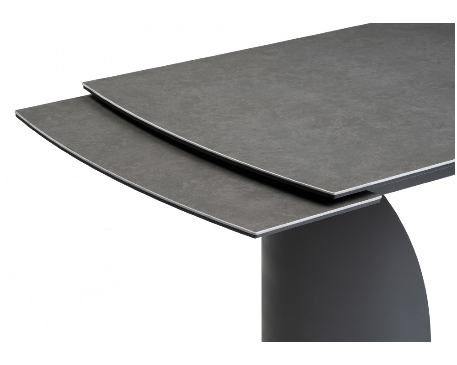 Керамический стол Готланд 160(220)х90х79 ink gray / черный