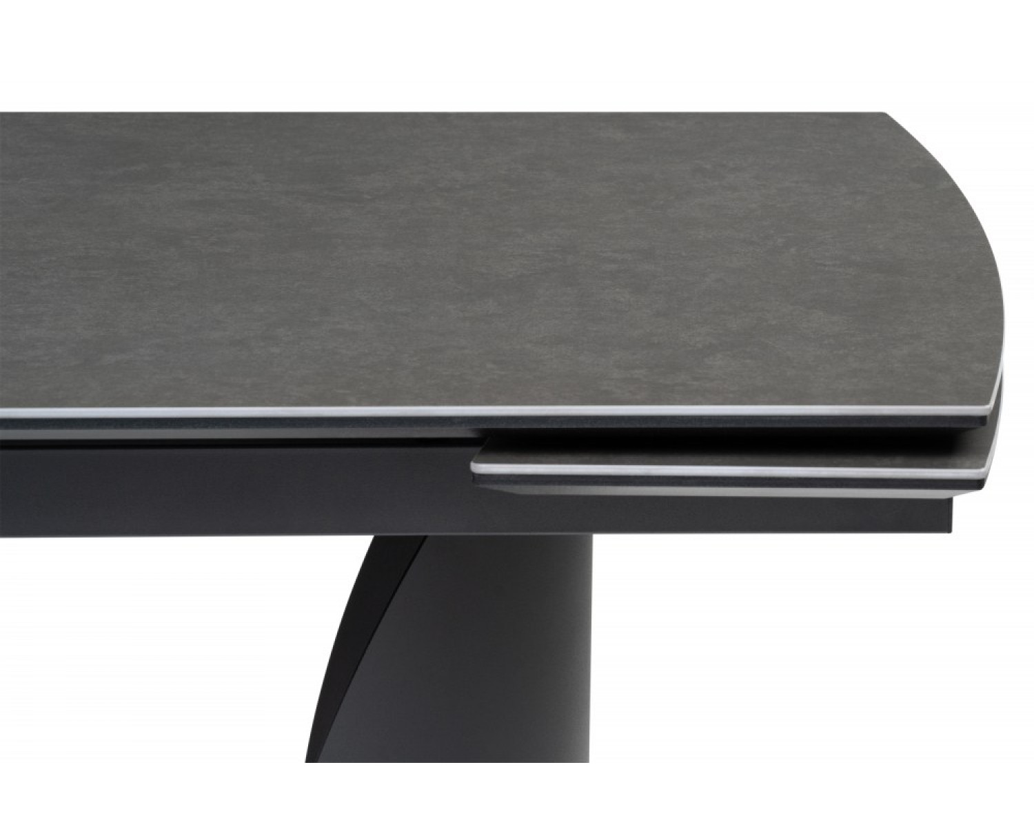 Керамический стол Готланд 160(220)х90х79 ink gray / черный
