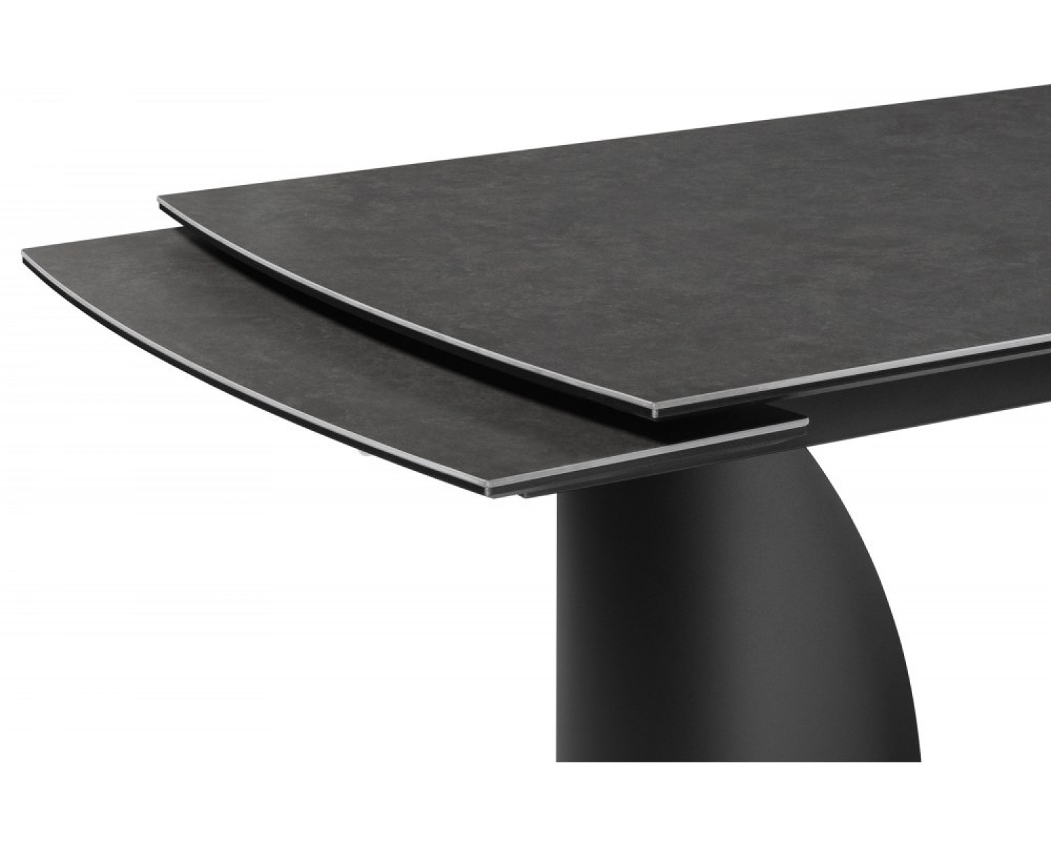 Керамический стол Готланд 180(240)х90х79 ink gray / черный