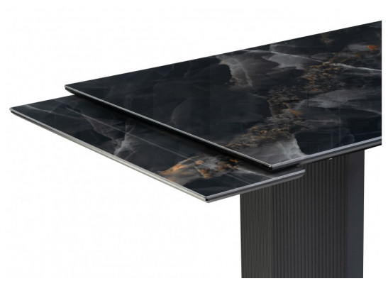 Керамический стол Монерон 200(260)х100х77 black paradise polished / черный