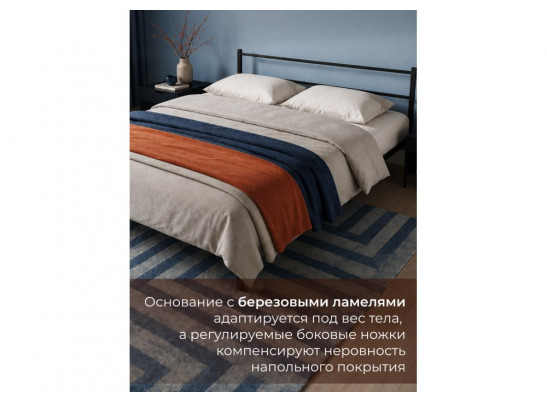 Двуспальная кровать Фади 1 160х200 черная