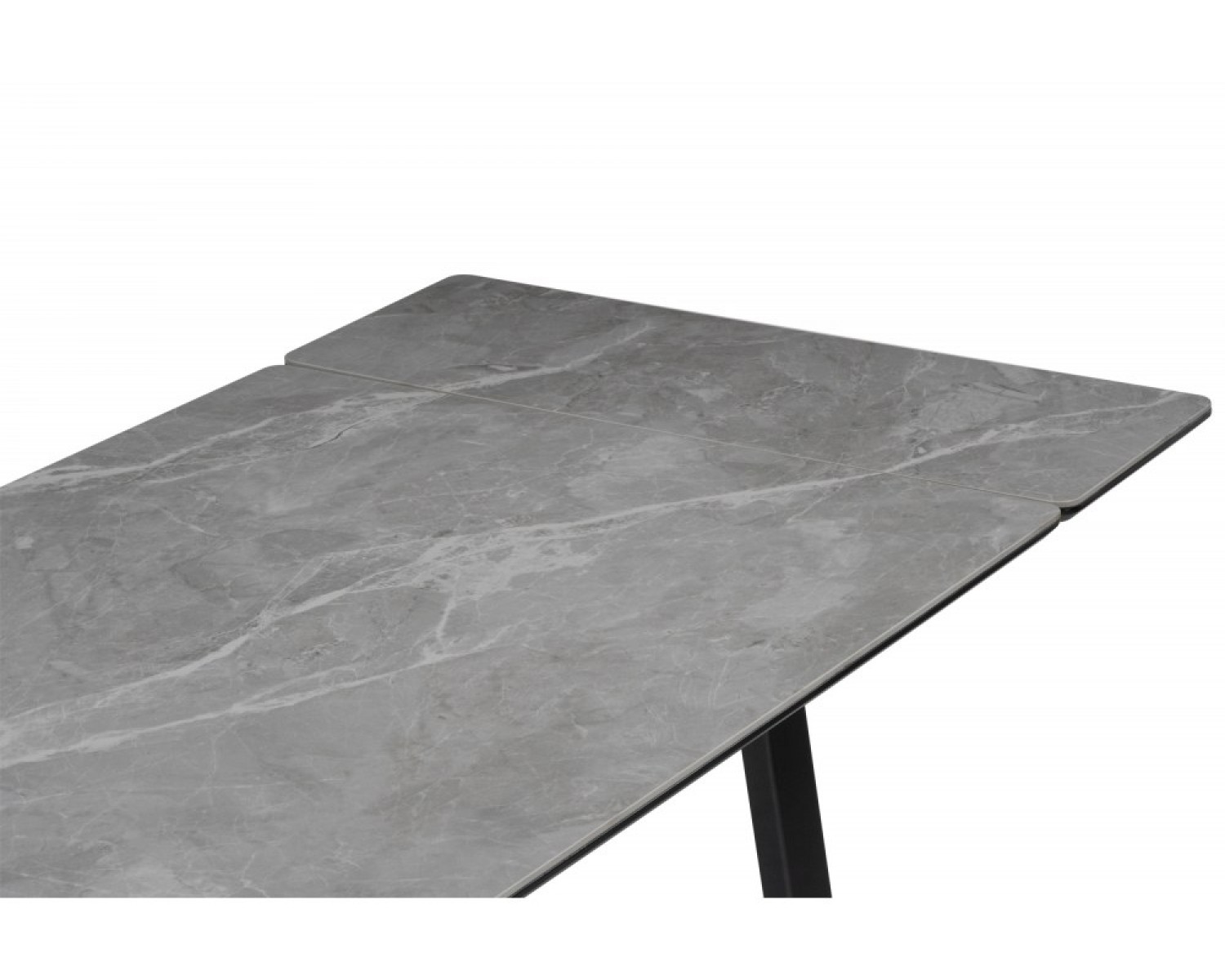 Керамический стол Джек 140(200)х80 серый мрамор larka grey / черный