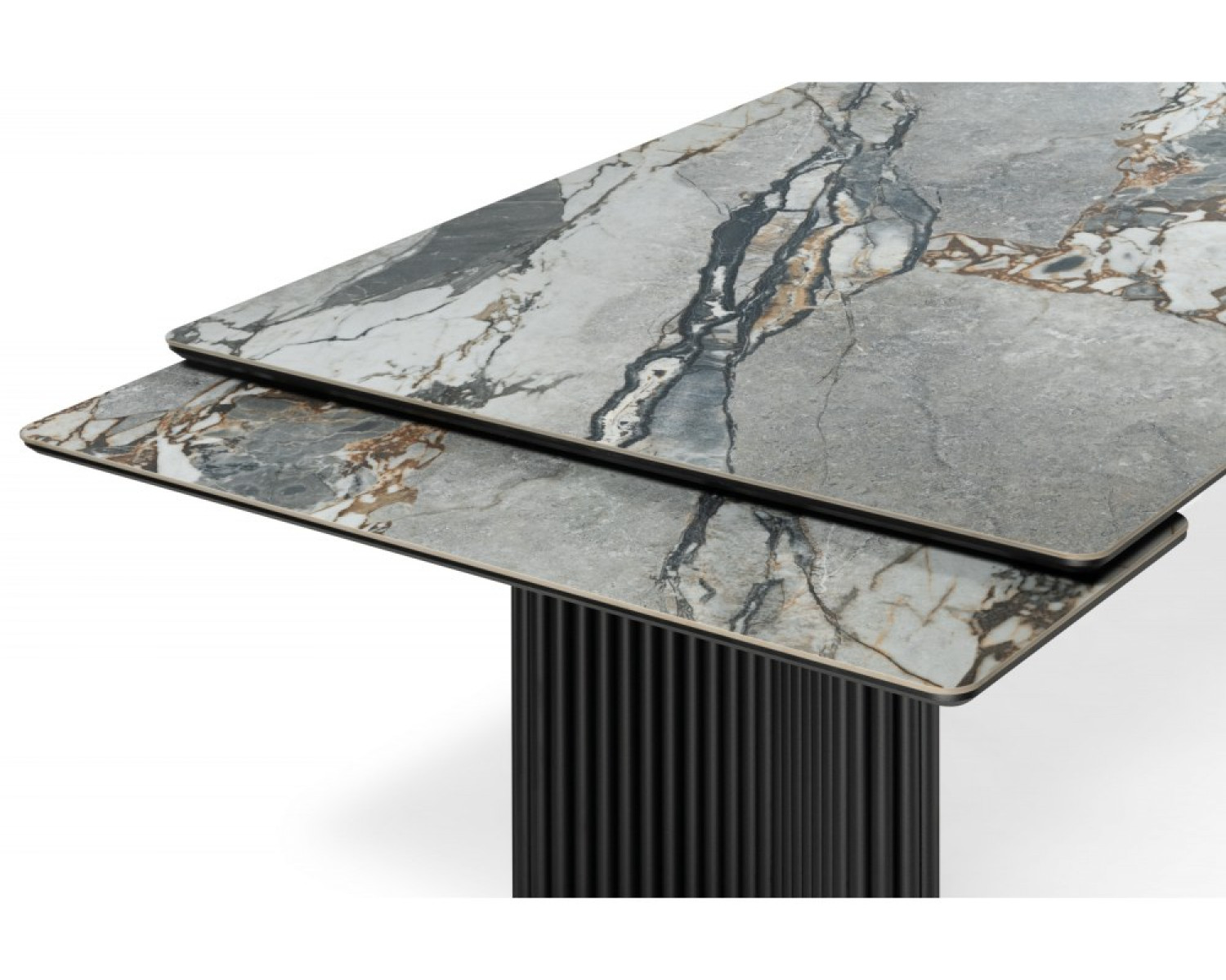 Керамический стол Мален 240x110 mineral stone baldoser / черный
