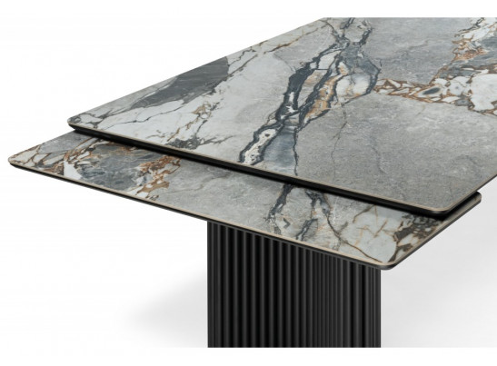 Керамический стол Мален 240x110 mineral stone baldoser / черный