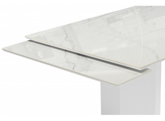 Керамический стол Монерон 200x100 titanium mckinley polished / белый