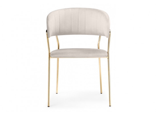 Стул на металлокаркасе Kamelia бежевый / золотой