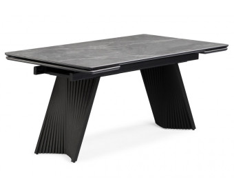 Керамический стол Вейв 160(220)х89 larka grey / черный