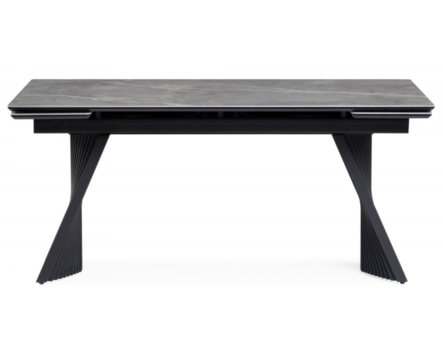 Керамический стол Вейв 160(220)х89 larka grey / черный