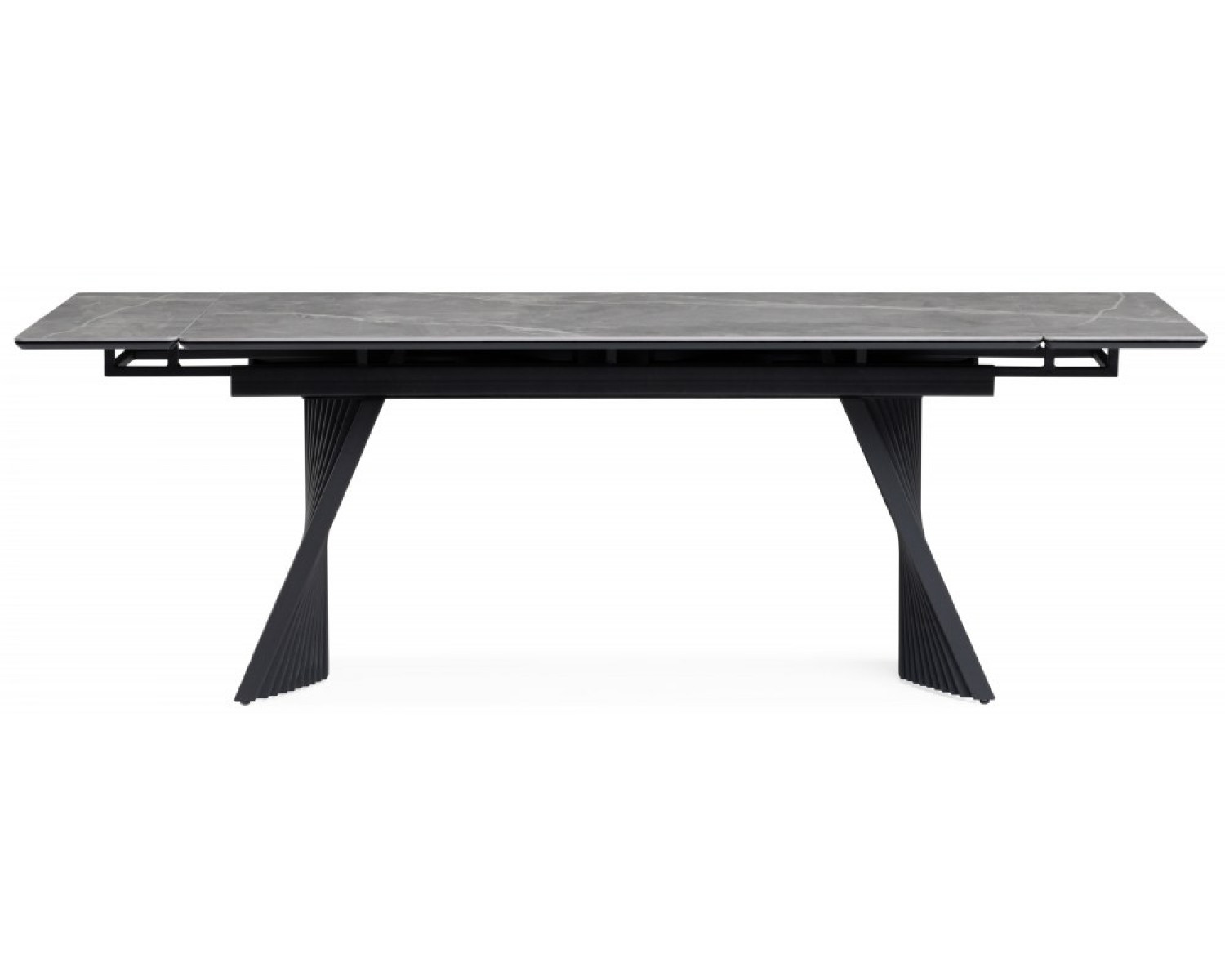 Керамический стол Вейв 160(220)х89 larka grey / черный