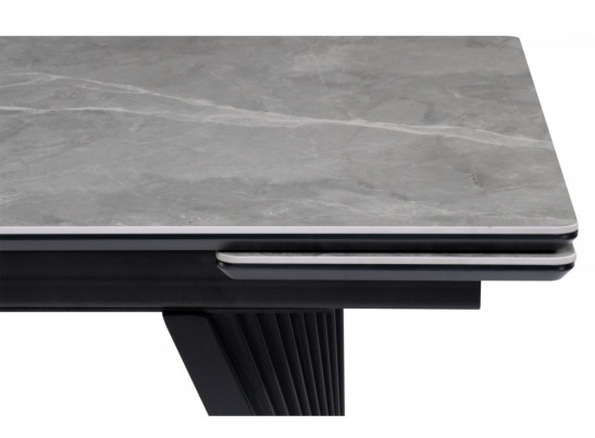 Керамический стол Вейв 160(220)х89 larka grey / черный