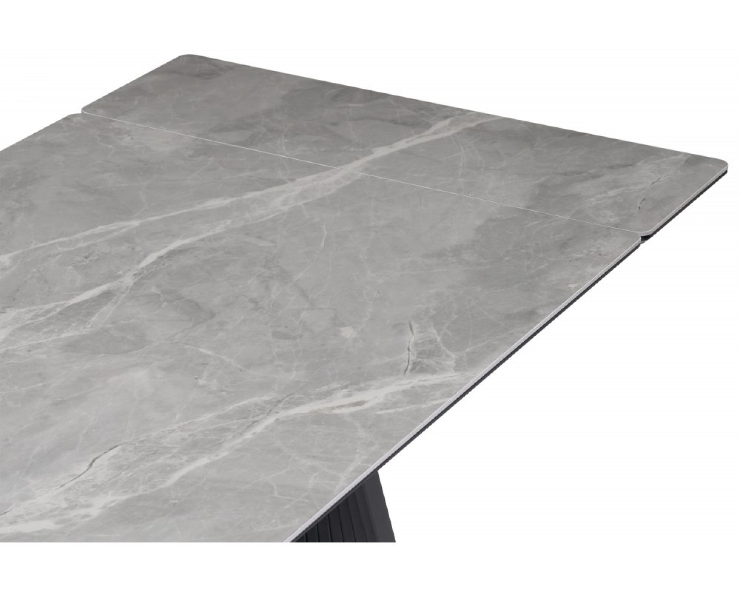 Керамический стол Вейв 160(220)х89 larka grey / черный