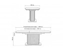 Керамический стол Фестер 160(200)х90 gilt white / черный