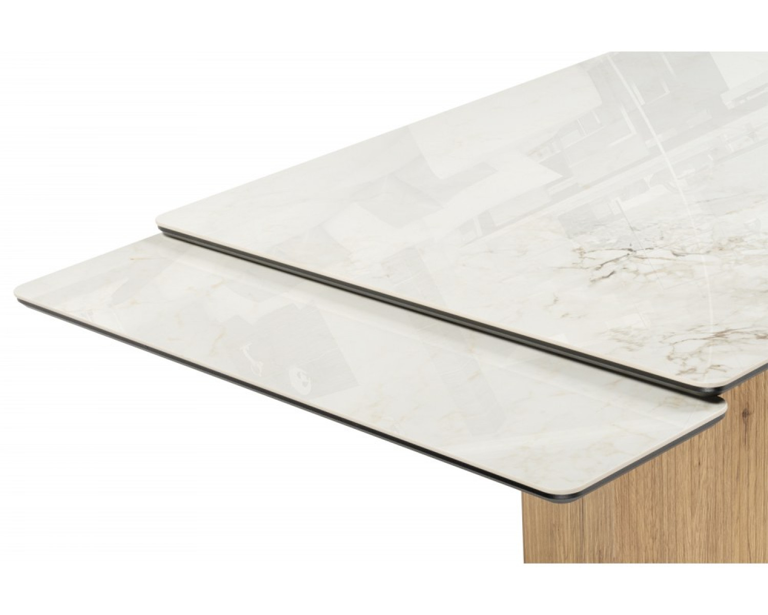 Керамический стол Монерон 200x100 brecha crema elegance / дуб монтана