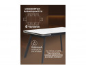 Керамический стол Норман 120(180)х80 snow (alpin) white / черный
