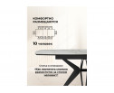 Керамический стол Риполь 160(205)х89 белый с прожилками gilt white / черный