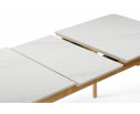 Стол Halmar 140(180)x80 белый спеченный камень / светлое дерево