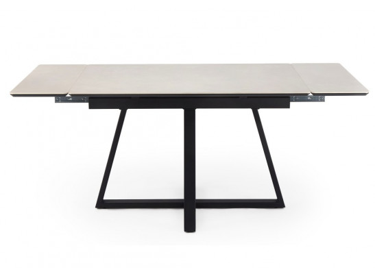 Керамический стол Памелла 140(200)х80 carmen light grey / черный