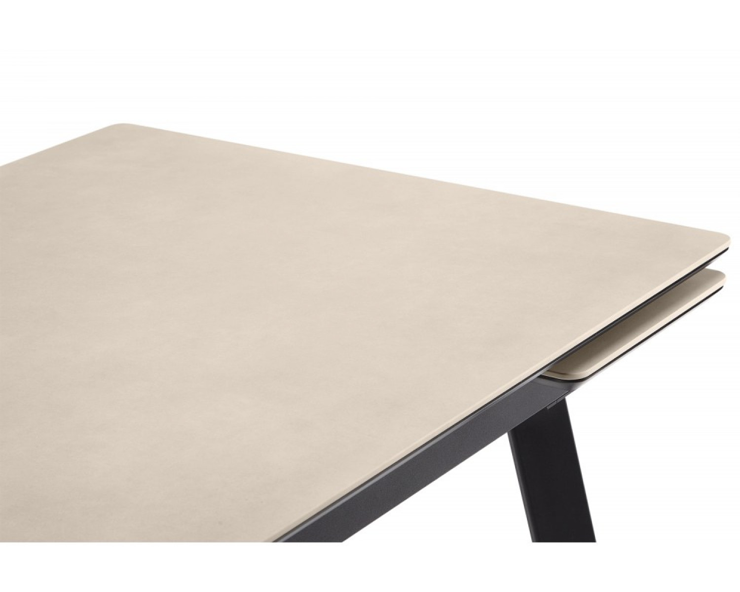 Керамический стол Норман 140(200)х80 carmen light grey / черный