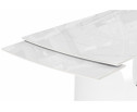 Керамический стол Готланд 180(240)x90 statuario titan gloss / белый