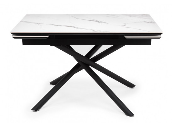 Керамический стол Мэриан 120(180)х80 snow alpin white / черный