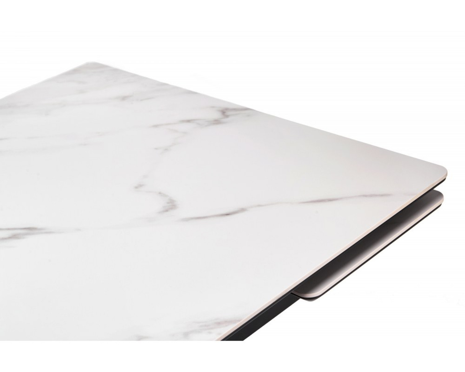 Керамический стол Мэриан 120(180)х80 snow alpin white / черный