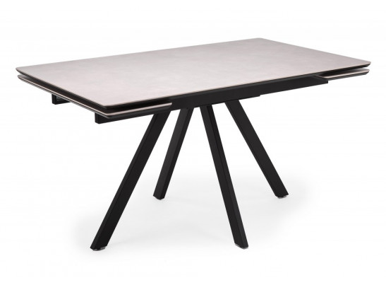 Керамический стол Вилли 140(200)х80 carmen light grey / черный