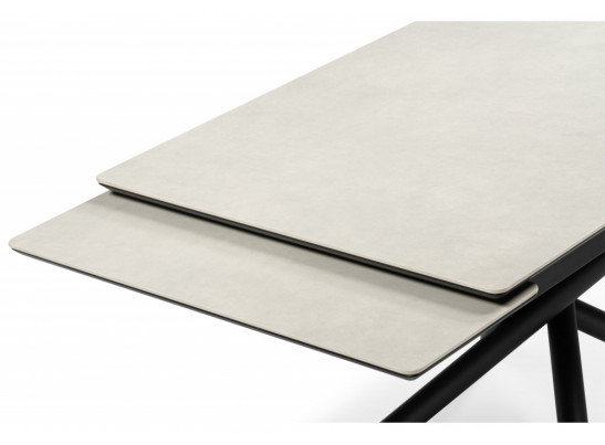 Керамический стол Мэриан 120(180)х80 carmen light grey / черный
