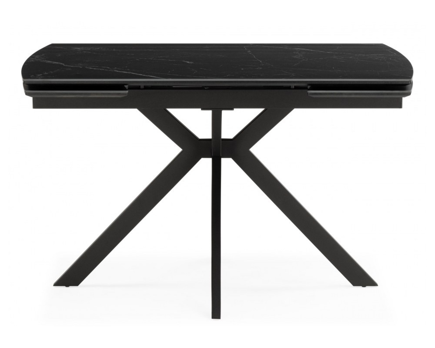 Керамический стол Катчел-2 120(180)x80 matte черный мрамор / черный