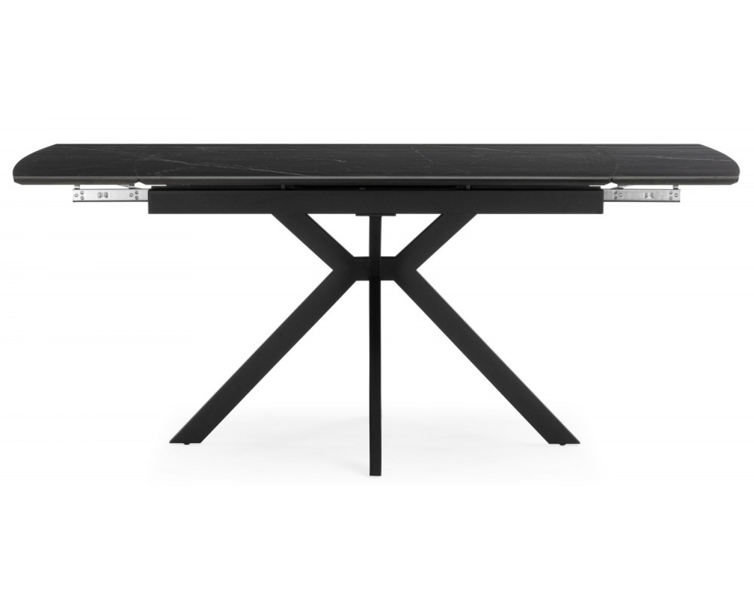 Керамический стол Катчел-2 120(180)x80 matte черный мрамор / черный