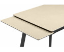 Керамический стол Норман 120(180)х80 okara light yellow / черный