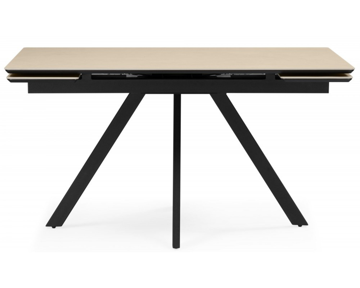 Керамический стол Вилли 140(200)х80 okara light yellow / черный