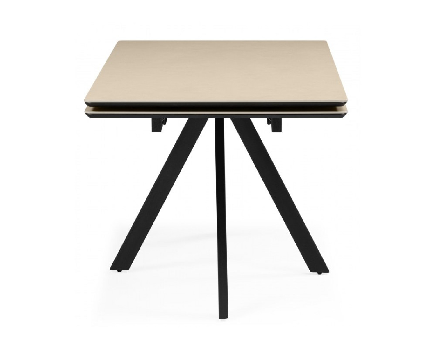 Керамический стол Вилли 140(200)х80 okara light yellow / черный