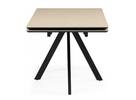 Керамический стол Вилли 140(200)х80 okara light yellow / черный