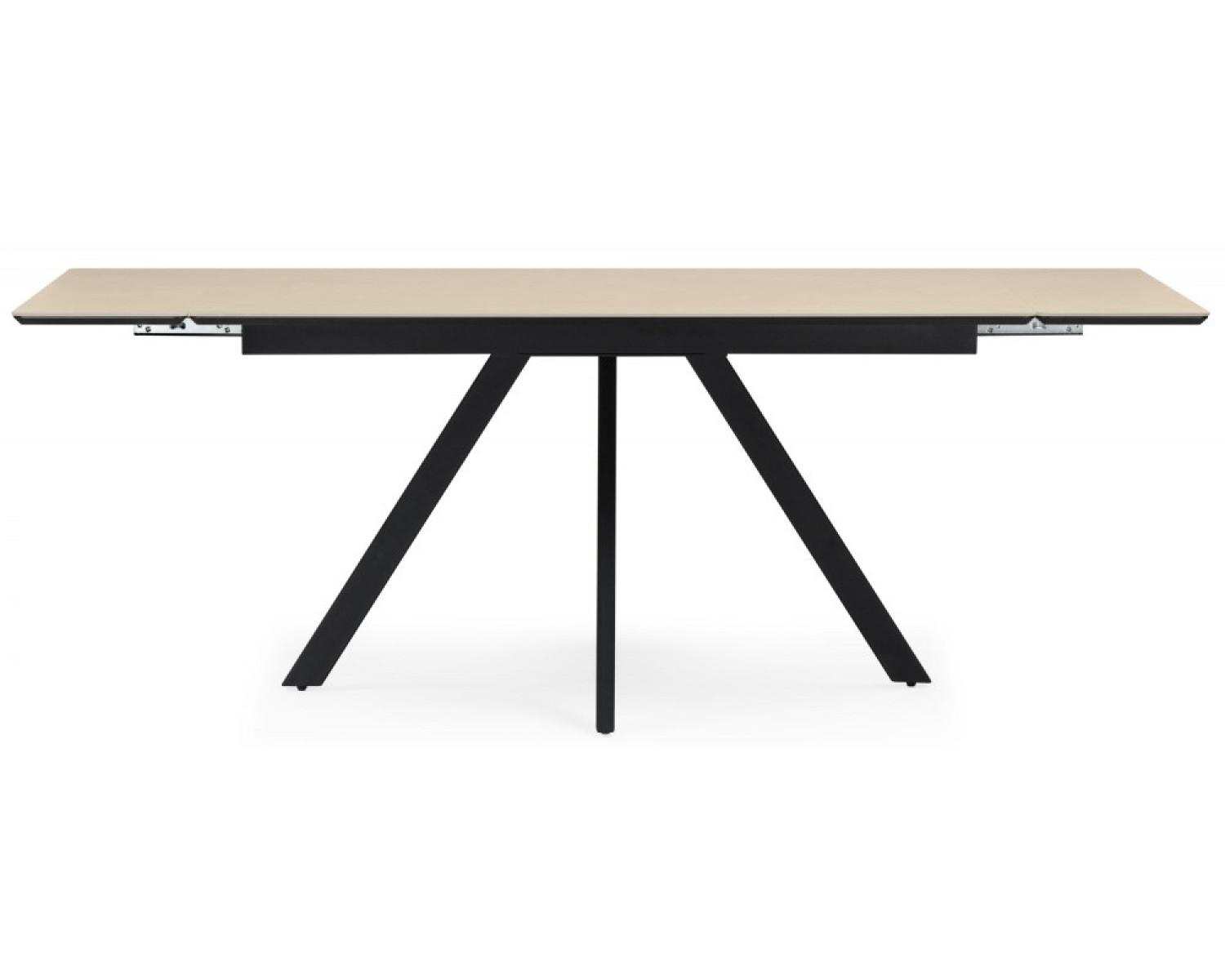 Керамический стол Вилли 140(200)х80 okara light yellow / черный