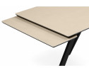 Керамический стол Вилли 140(200)х80 okara light yellow / черный