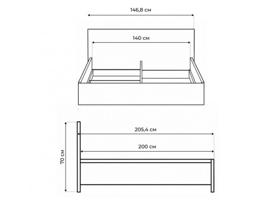 Полутораспальная кровать Бирма 140x200 (без основания) кашемир