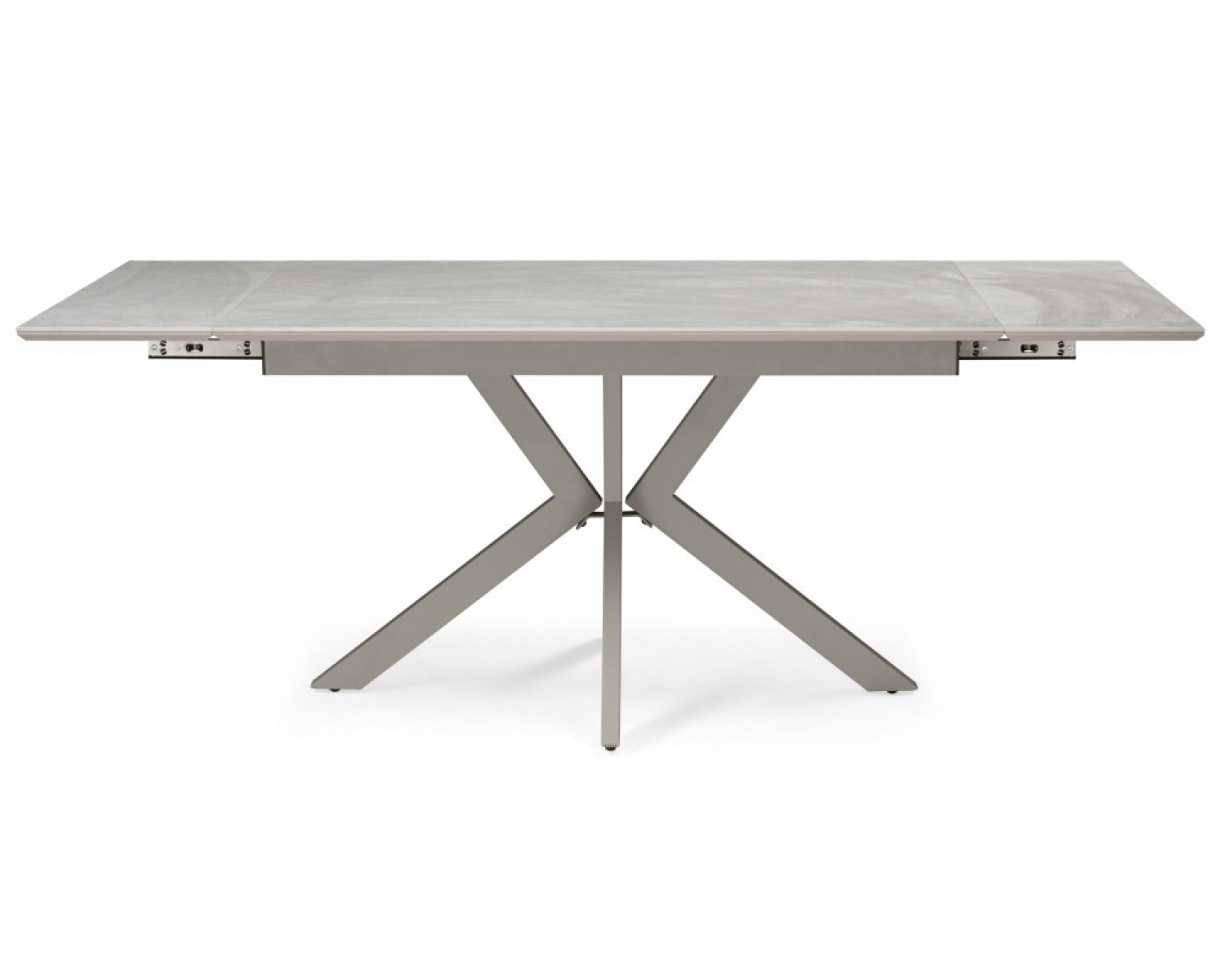 Керамический стол Пантон 120(180)х80 carmen light gray / серый матовый