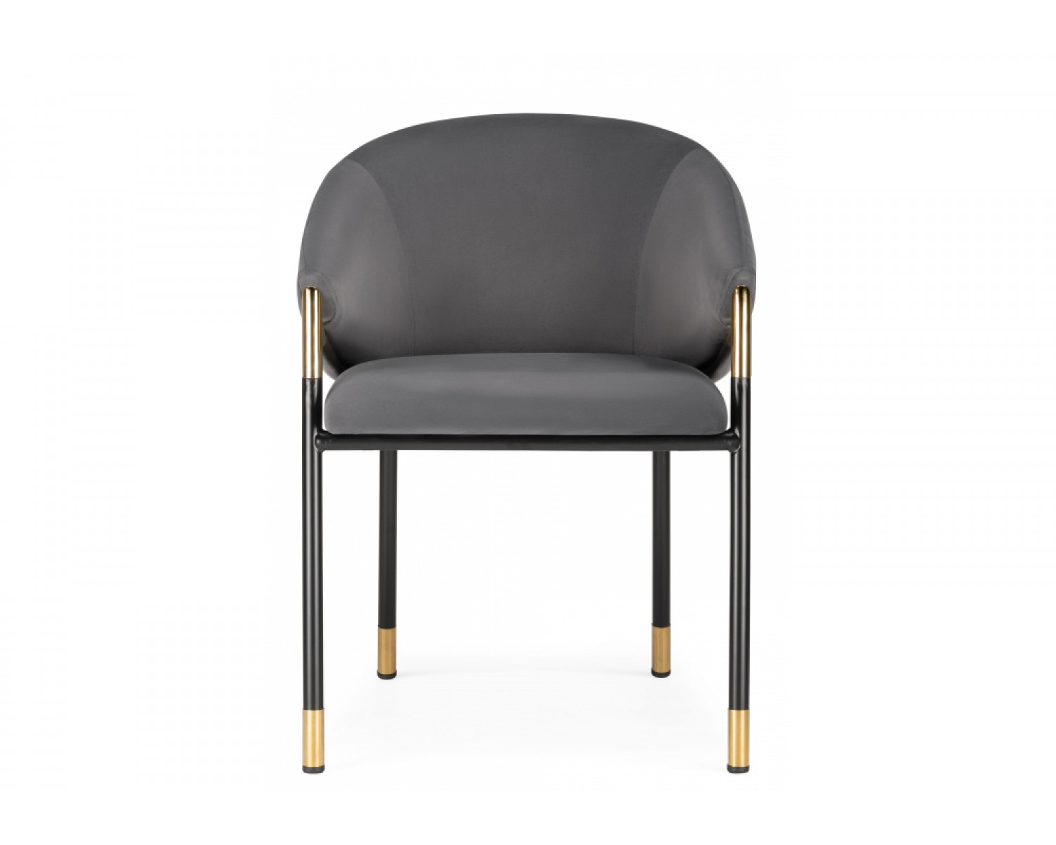 Стул на металлокаркасе Molton gray / black/ gold