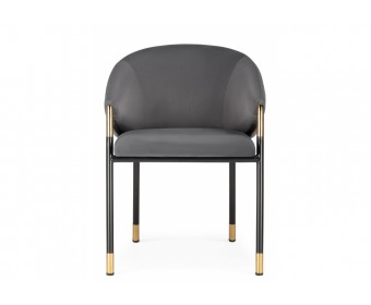 Стул на металлокаркасе Molton gray / black/ gold