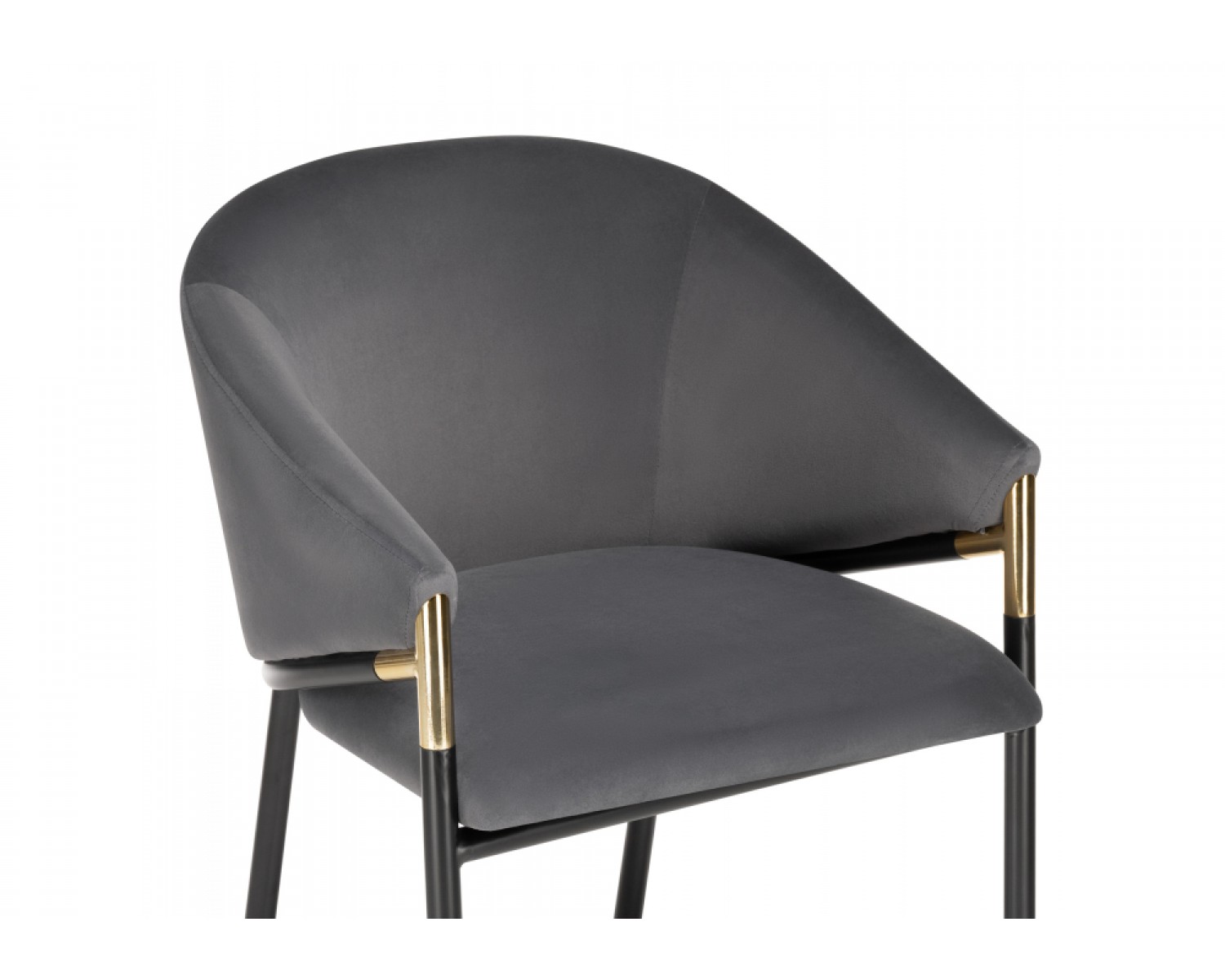 Стул на металлокаркасе Molton gray / black/ gold