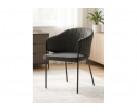 Стул на металлокаркасе Kortni dark grey / black