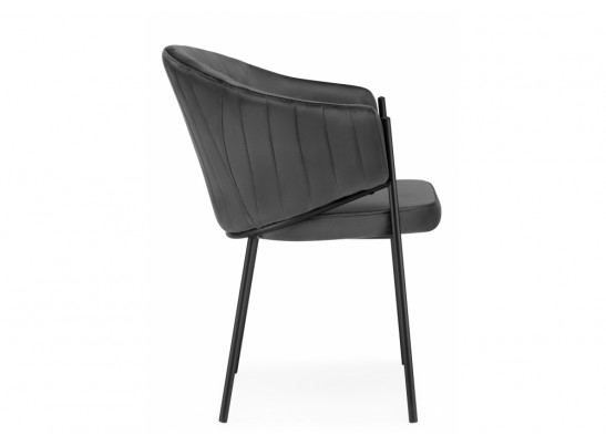 Стул на металлокаркасе Kortni dark grey / black