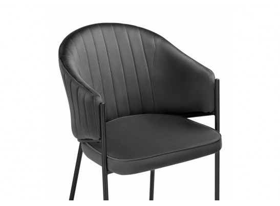 Стул на металлокаркасе Kortni dark grey / black