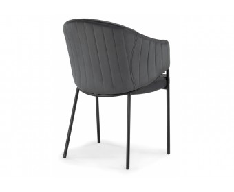 Стул на металлокаркасе Kortni dark grey / black