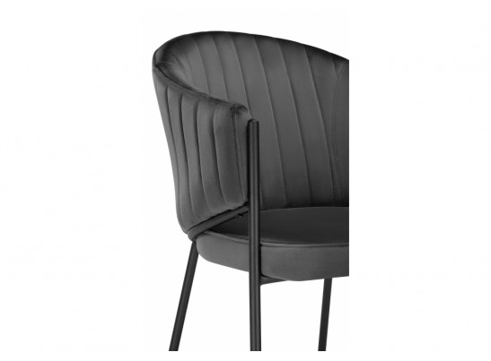 Стул на металлокаркасе Kortni dark grey / black