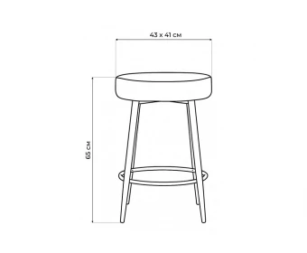Барный стул Plato dark grey